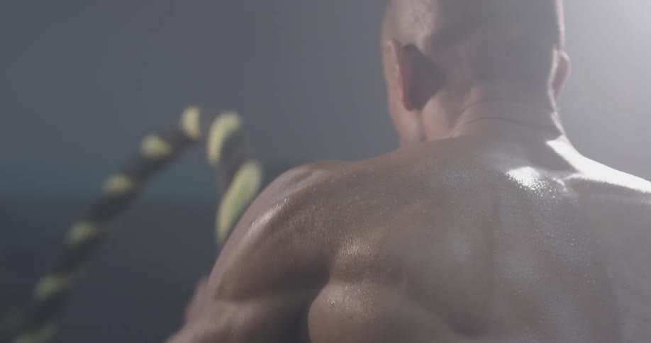 Man Working Out In Gym