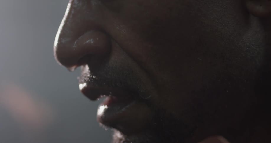 Man sweating in gym