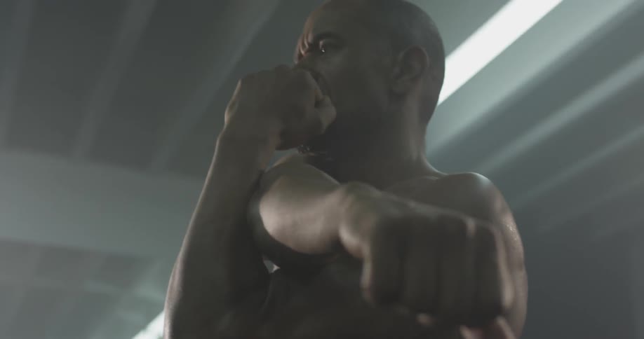 Man Working Out In Gym
