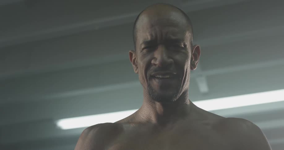 Man Working Out In Gym