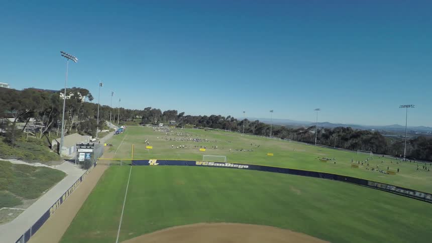 Aerial view of a baseball filed
