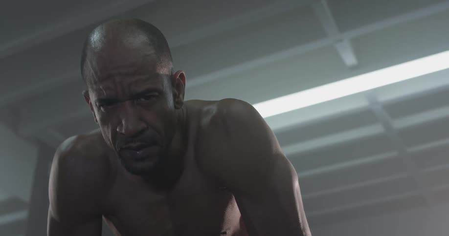 Man Working Out In Gym