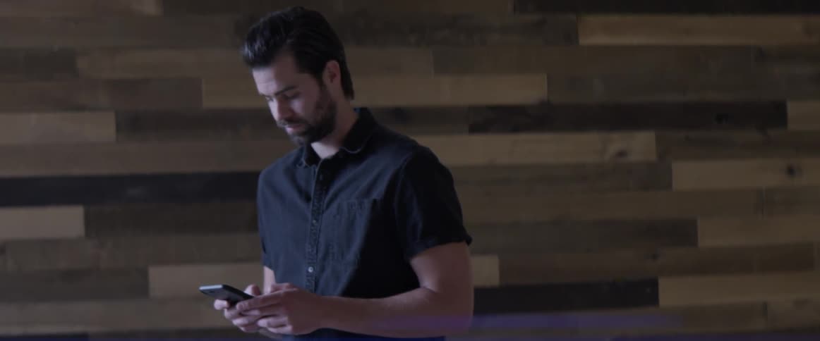 A man texting on his phone