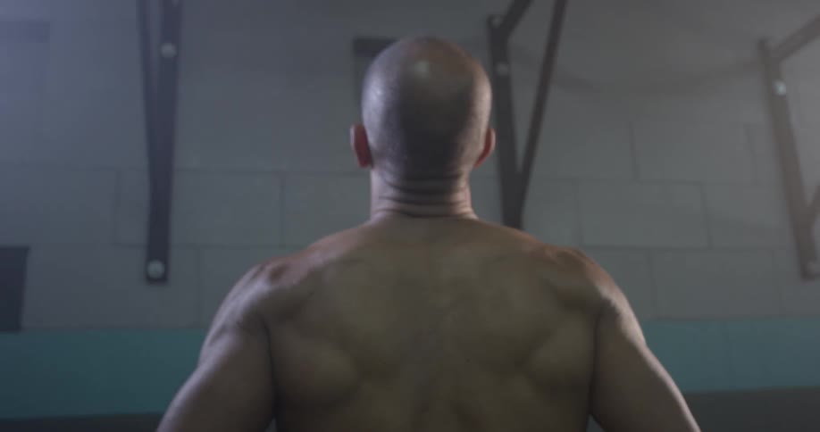 Man Working Out In Gym