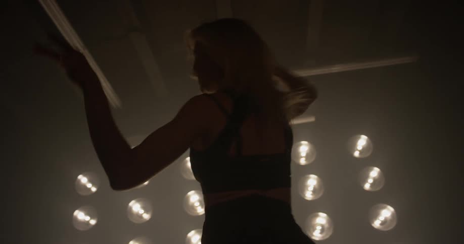 Woman Dancing In Studio