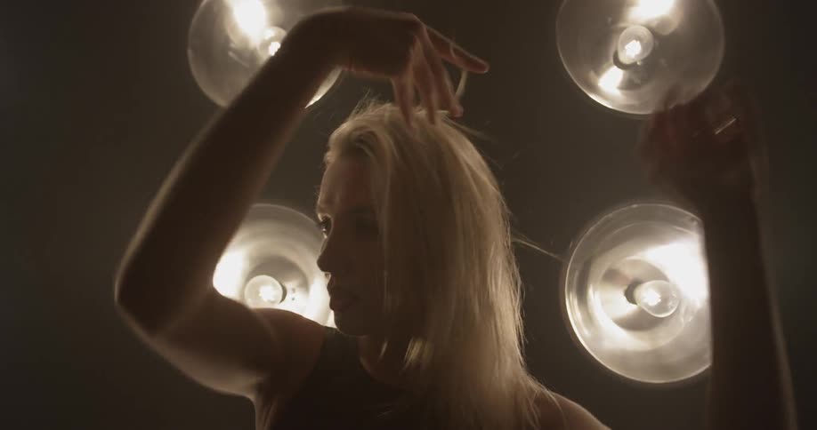 Woman Dancing In Studio
