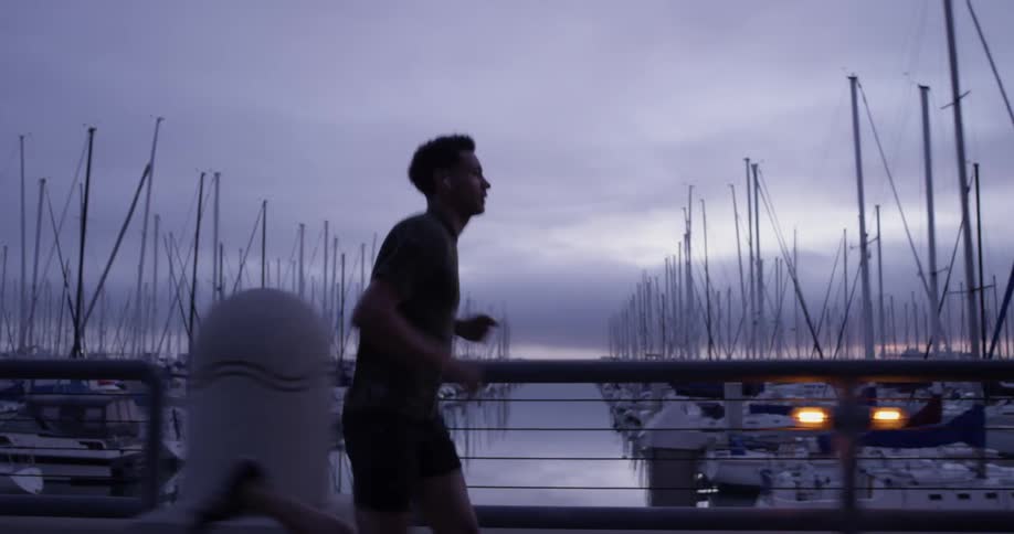 People Running Near Marina