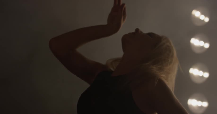 Woman Dancing In Studio