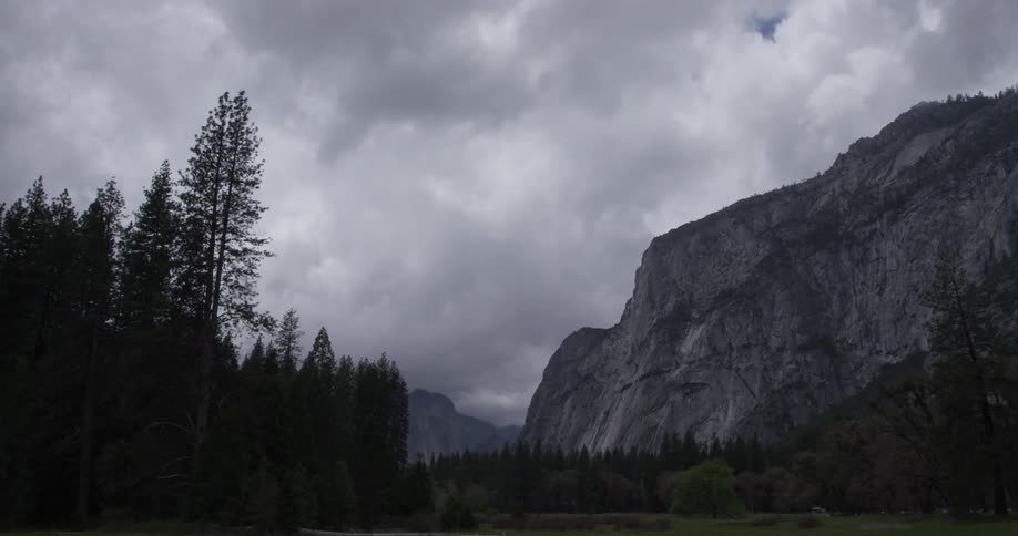 Clouds are moving slowly in the sky
