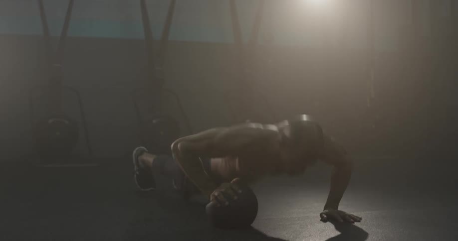 Man Working Out In Gym