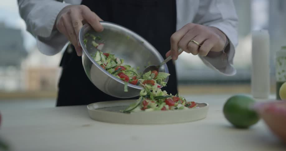 Chef Cooking In Kitchen