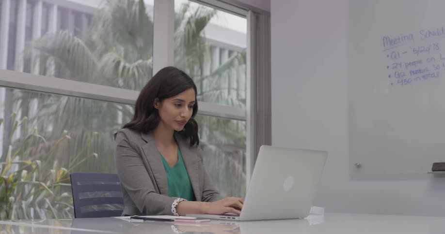 Businesswoman Working At An Office