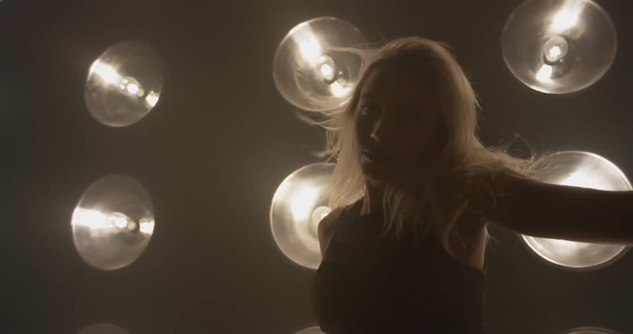 Woman Dancing In Studio