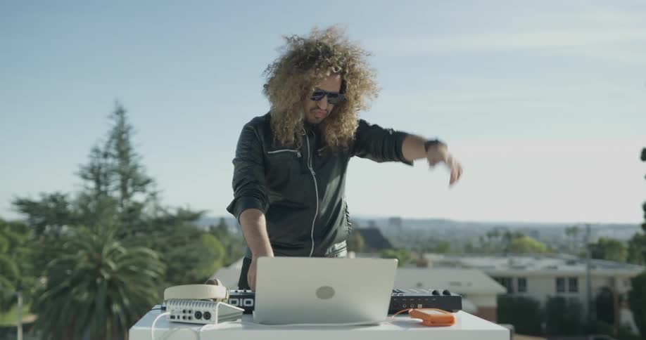 Dj Playing Music Outside
