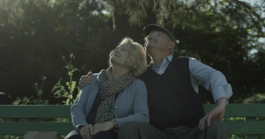 Elderly Couple On A Walk
