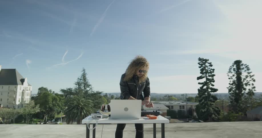 Dj Playing Music Outside