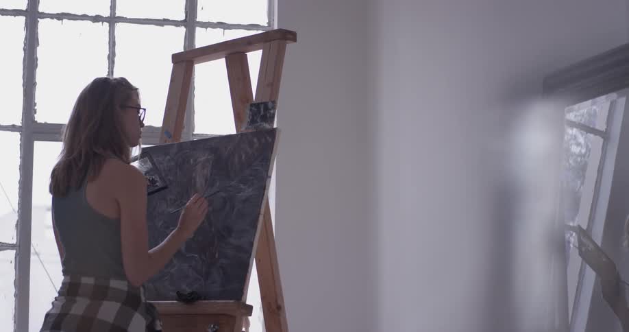 Painter In Her Studio