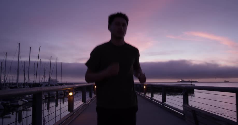 People Running Near Marina