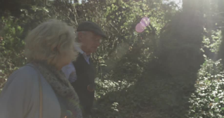 Elderly Couple On A Walk