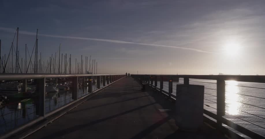 People Running Near Marina