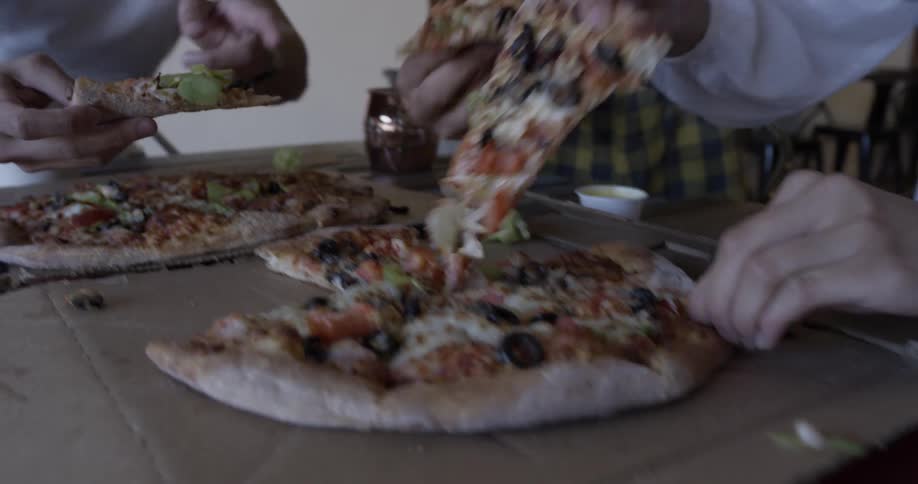 Friends Eating Pizza