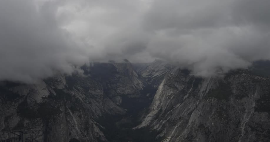 Tall mountains reaching the clouds