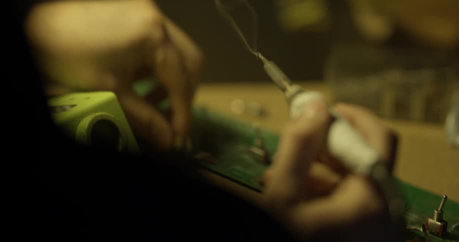 Close up of person using cauterizer