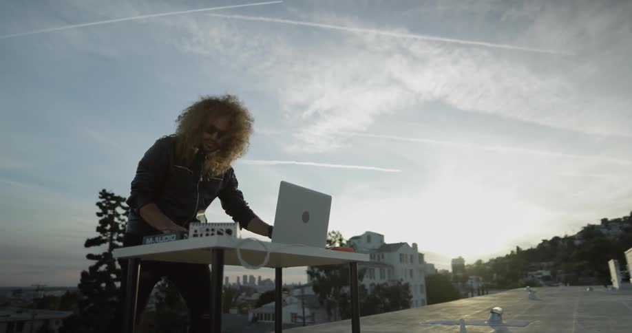 Dj Playing Music Outside