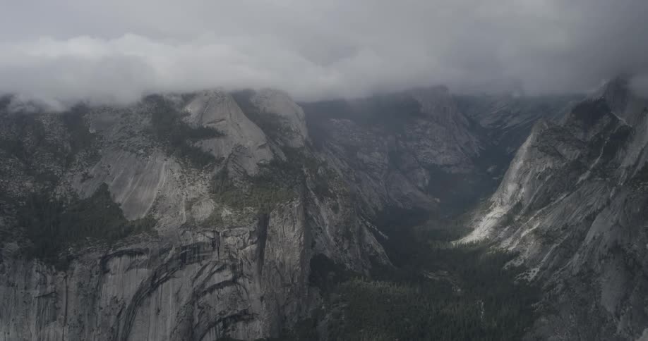 Tall mountains reaching the clouds
