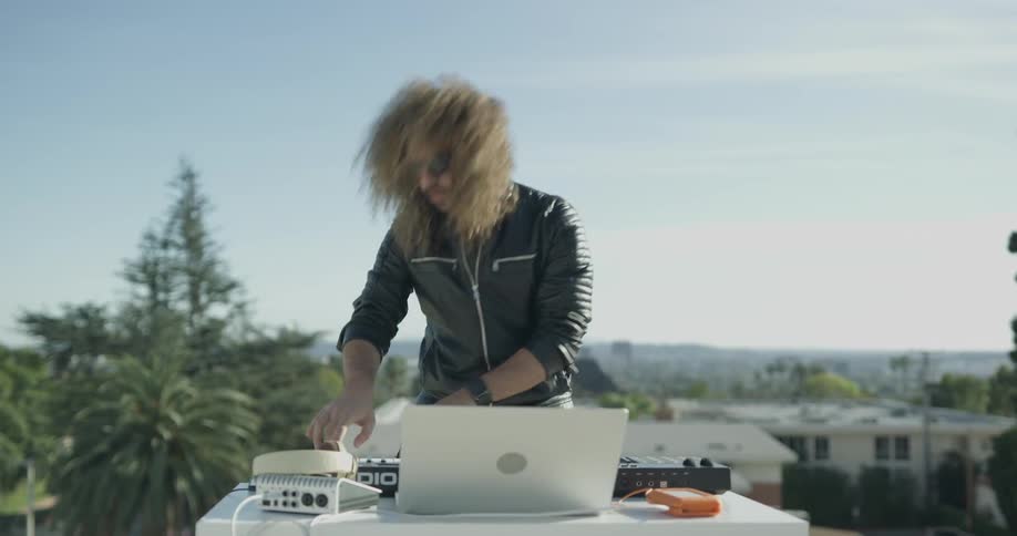 Dj Playing Music Outside