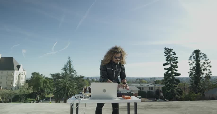 Dj Playing Music Outside