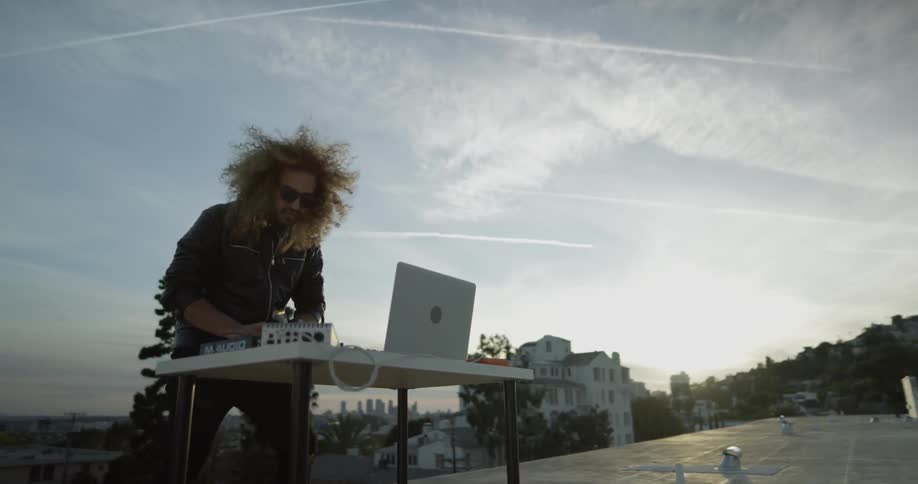 Dj Playing Music Outside