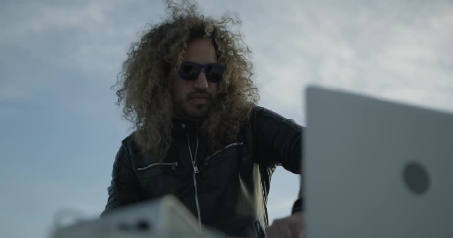 Dj Playing Music Outside
