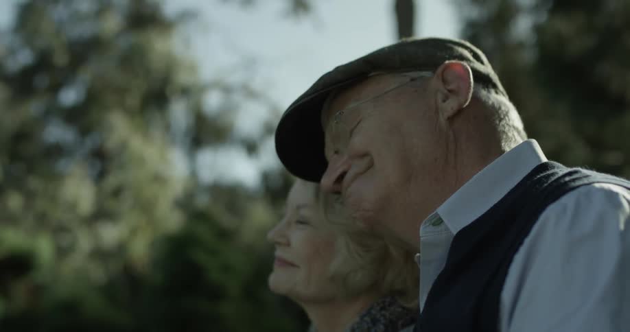 Elderly Couple On A Walk