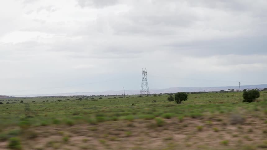 A tower in an empty field