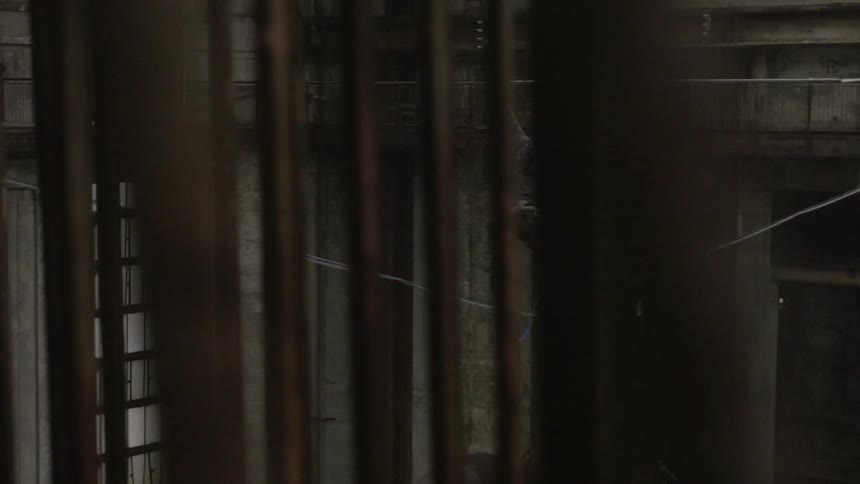 A person tightrope walking