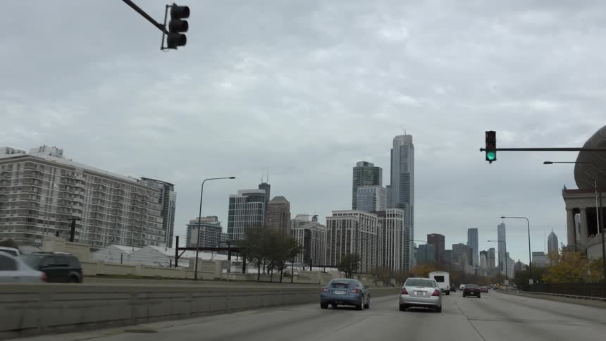 A highway in a city