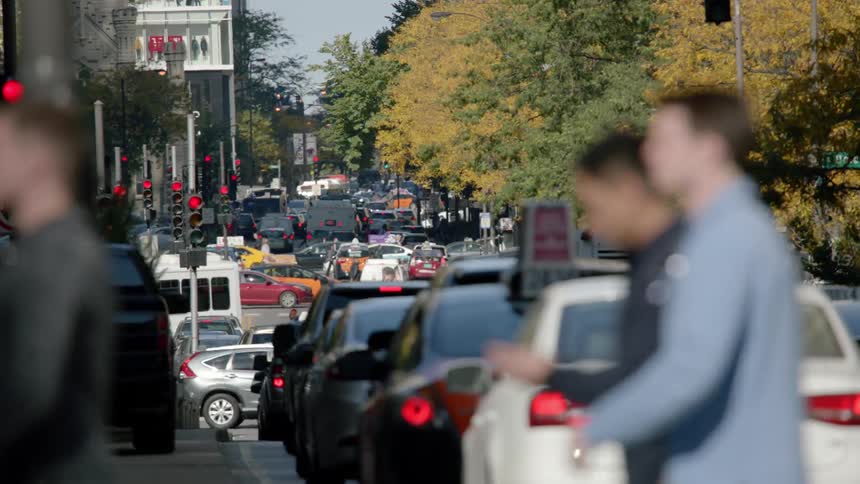 A busy city street
