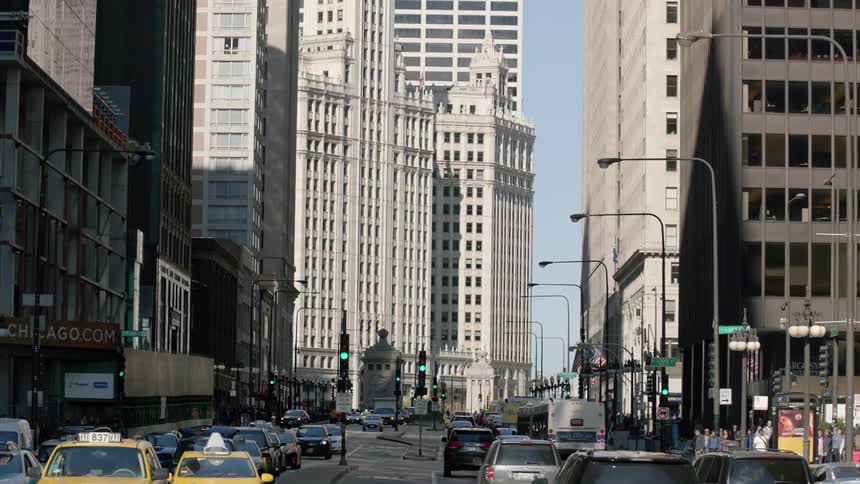 Cars driving on a city street