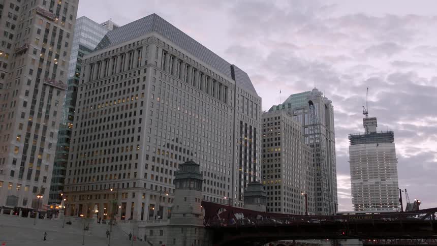 A scenery at city skyline