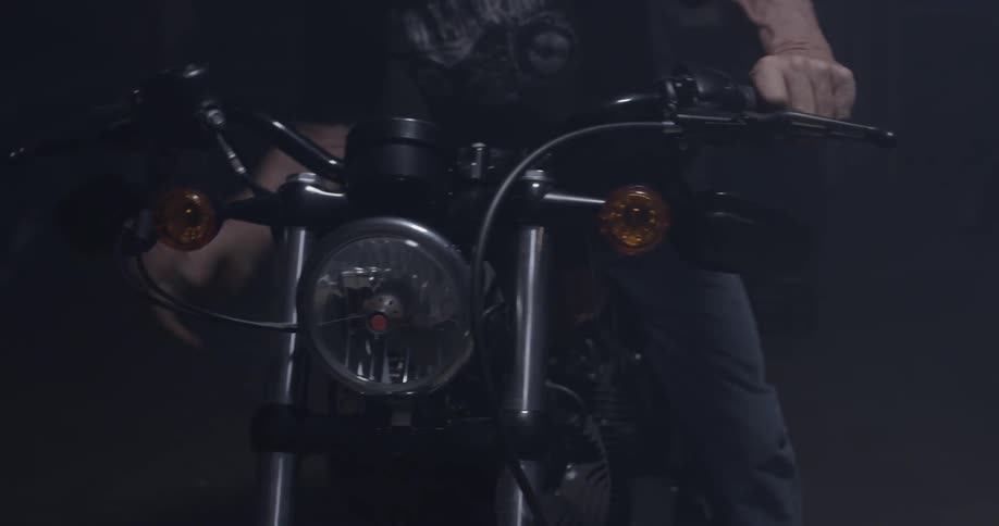 Man Working On A Motorcycle