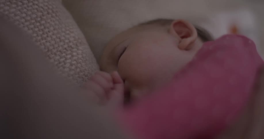 A baby is sleeping