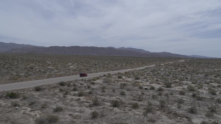 Off Road Car Driving In Desert Aerials