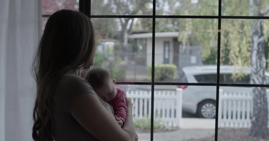 Mom And Baby At Home