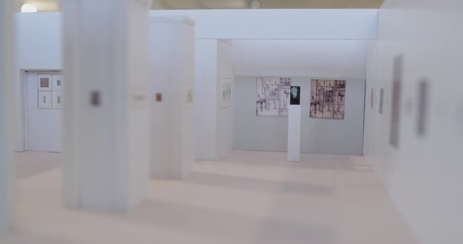 The inside of an empty art gallery