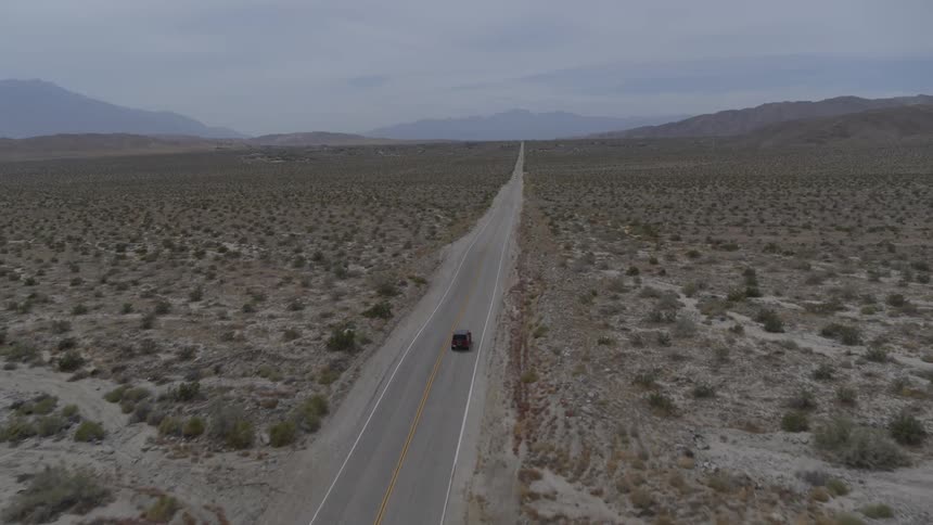 Off Road Car Driving In Desert Aerials