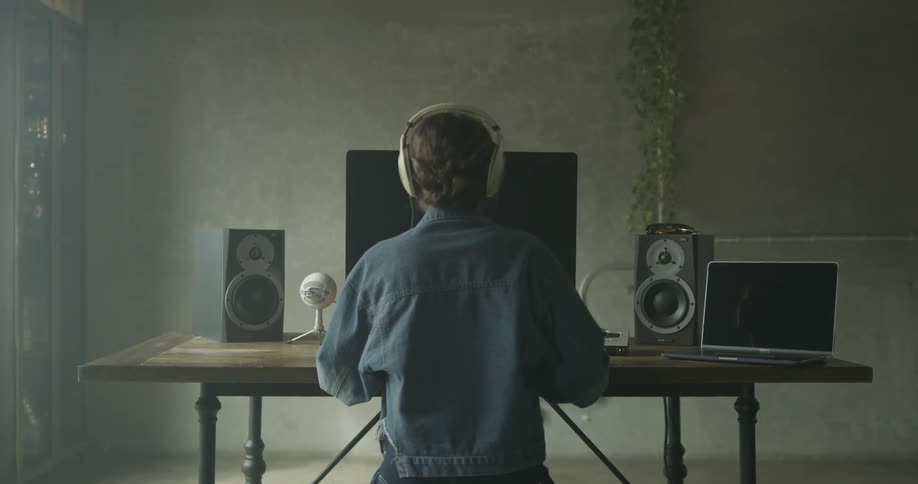 Woman Working On Computer In Studio