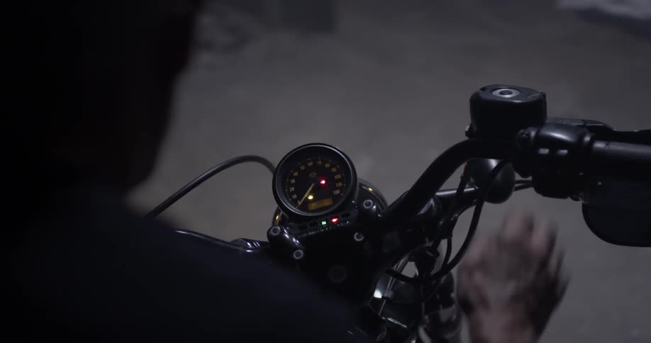 Man Working On A Motorcycle