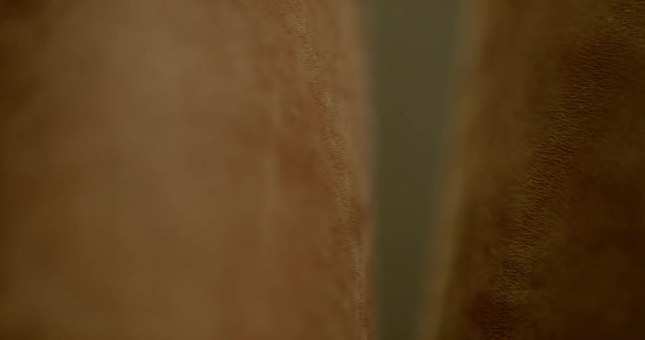 A close up of different fibers of leather