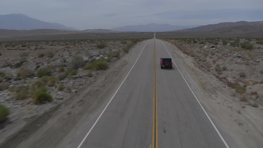 Off Road Car Driving In Desert Aerials
